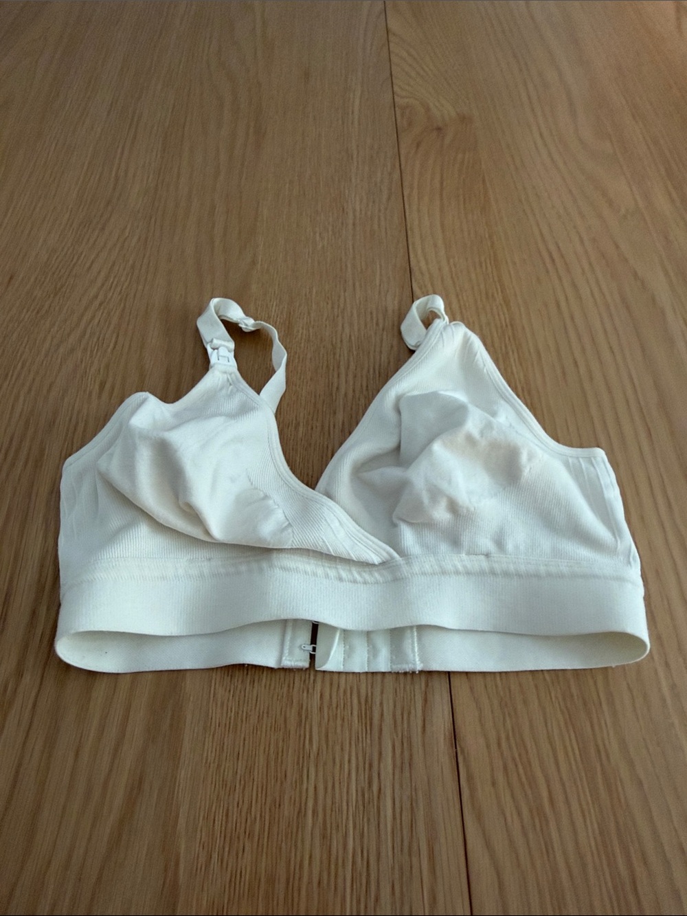 Bumpsuit M/L nursing bra with clips white